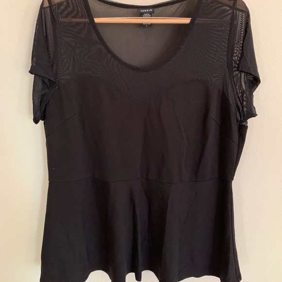 torrid Tops | Peplum Black Top | Poshmark